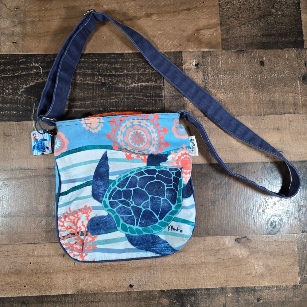 Paul Brent Sun-N-Surf Coastal Life Blue Turtle Crossbody Bag